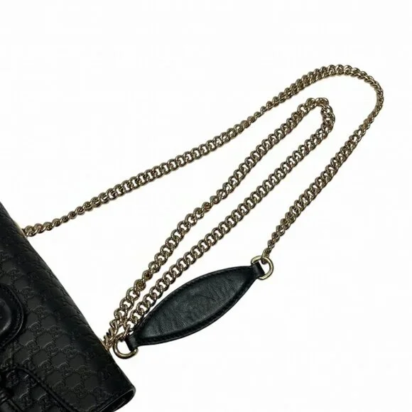 GUCCI Black Horsebit Shoulder Bag - Picture 8 of 9